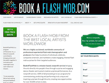 Tablet Screenshot of bookaflashmob.com